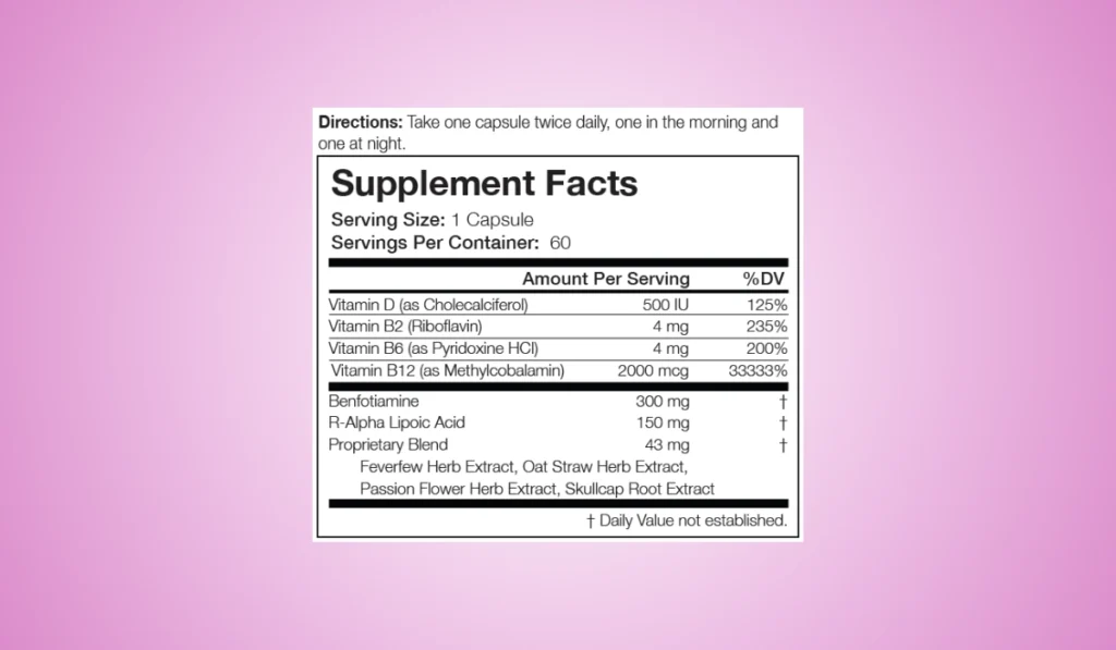 Nerve Renew Ingredients